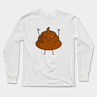 Funny Poop Design Long Sleeve T-Shirt